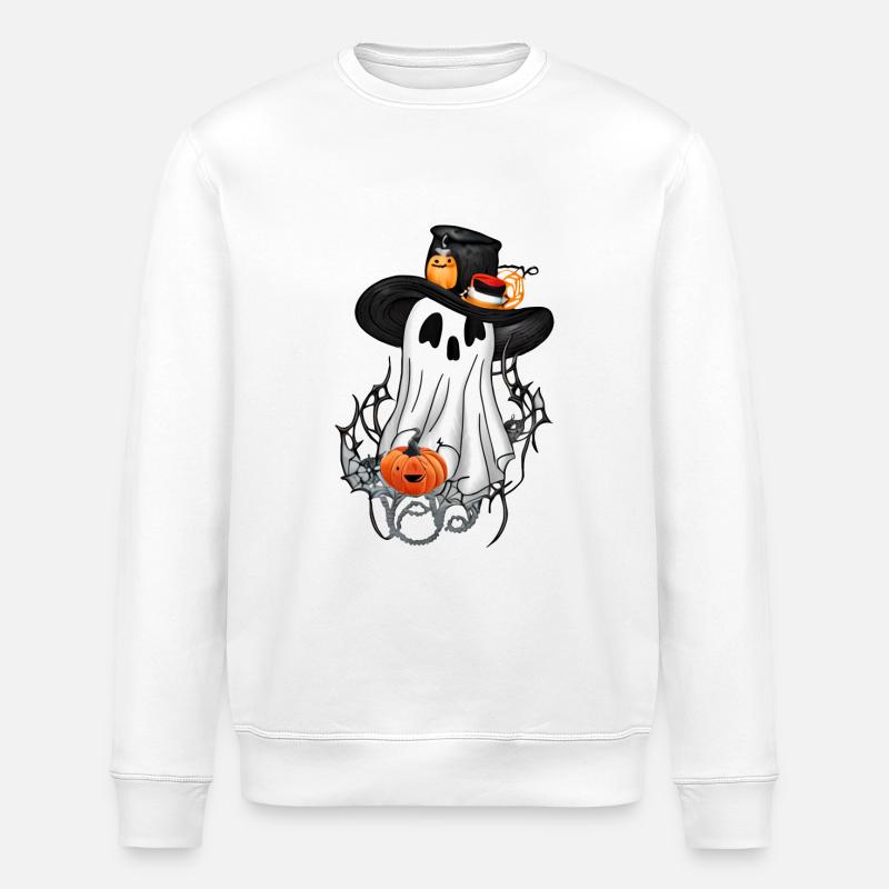 Ghost With a Pumpkin 4 - Sweat bio ROLLER Stanley/Stella Unisexe - blanc