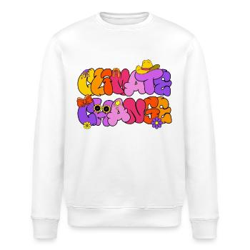 Klima-Wandel, Climate Change - Stanley/Stella Unisex Bio-Sweatshirt ROLLER - Weiß - Vorne - Nik (191cm)