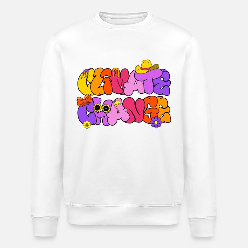 Climate Change, Climate Change - Stanley/Stella ROLLER Unisex Organic Sweatshirt - white