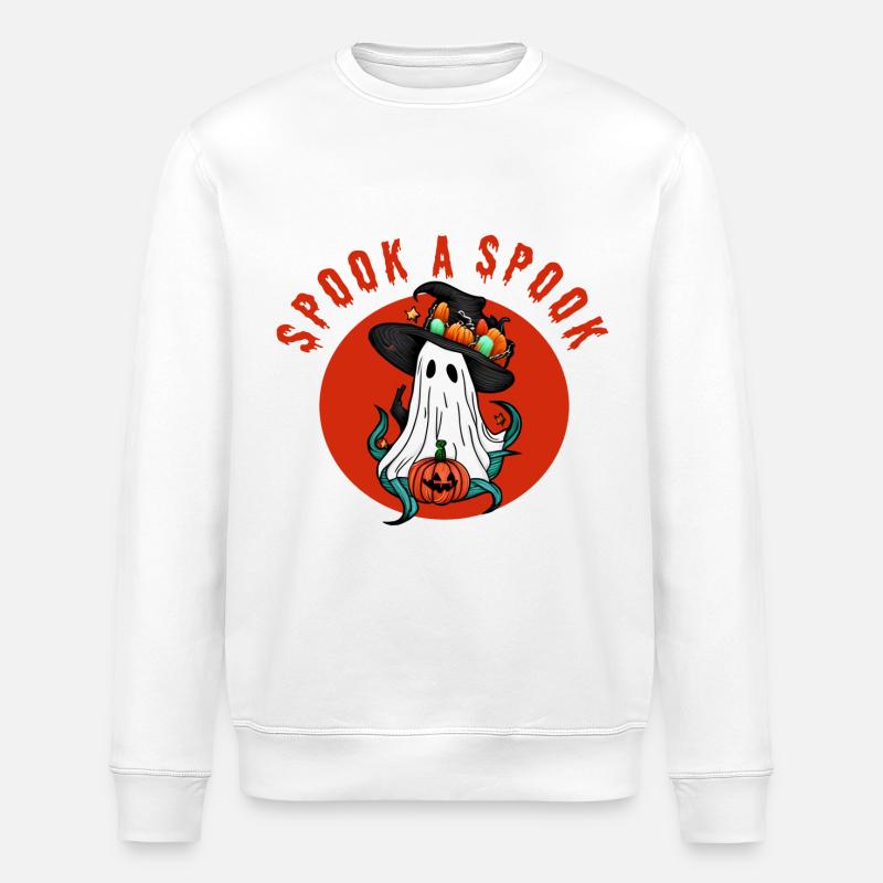 Erschrecke einen Spuk! - Stanley/Stella Unisex Bio-Sweatshirt ROLLER - Weiß