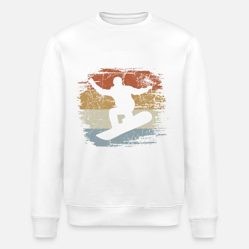 Snowboard, Halfpipe, Wintersport, Skiurlau - Stanley/Stella Unisex Bio-Sweatshirt ROLLER - Weiß