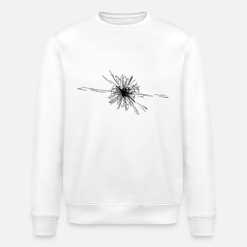 Explosion d’étoiles vectorielles Nova - Sweat bio ROLLER Stanley/Stella Unisexe - blanc