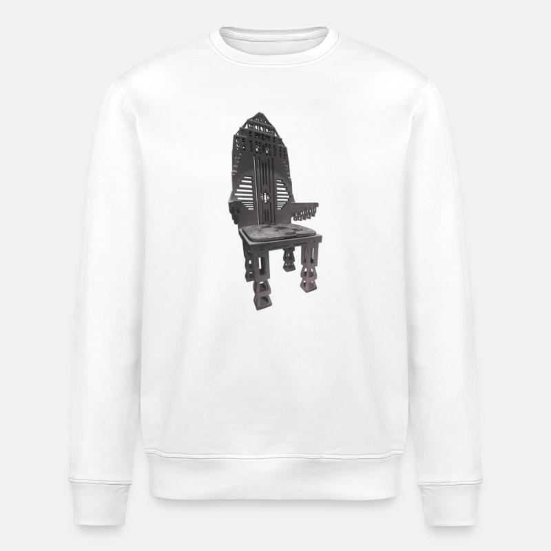 AMBIGUOUS THRONE - Stanley/Stella ROLLER Unisex Organic Sweatshirt - white