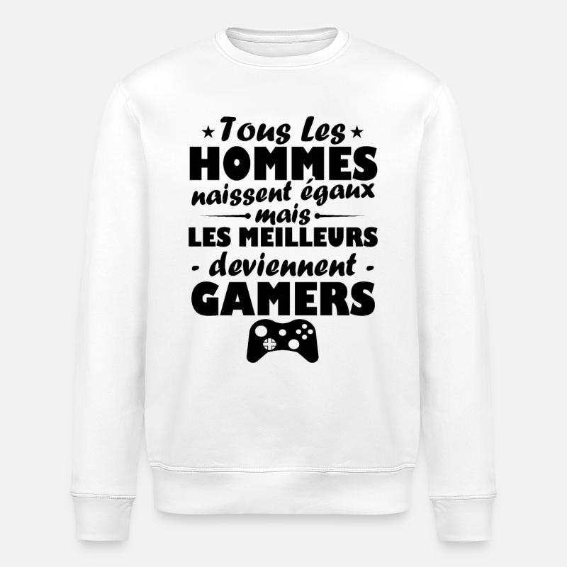 Les meilleurs deviennent gamers - Sweat bio ROLLER Stanley/Stella Unisexe - blanc