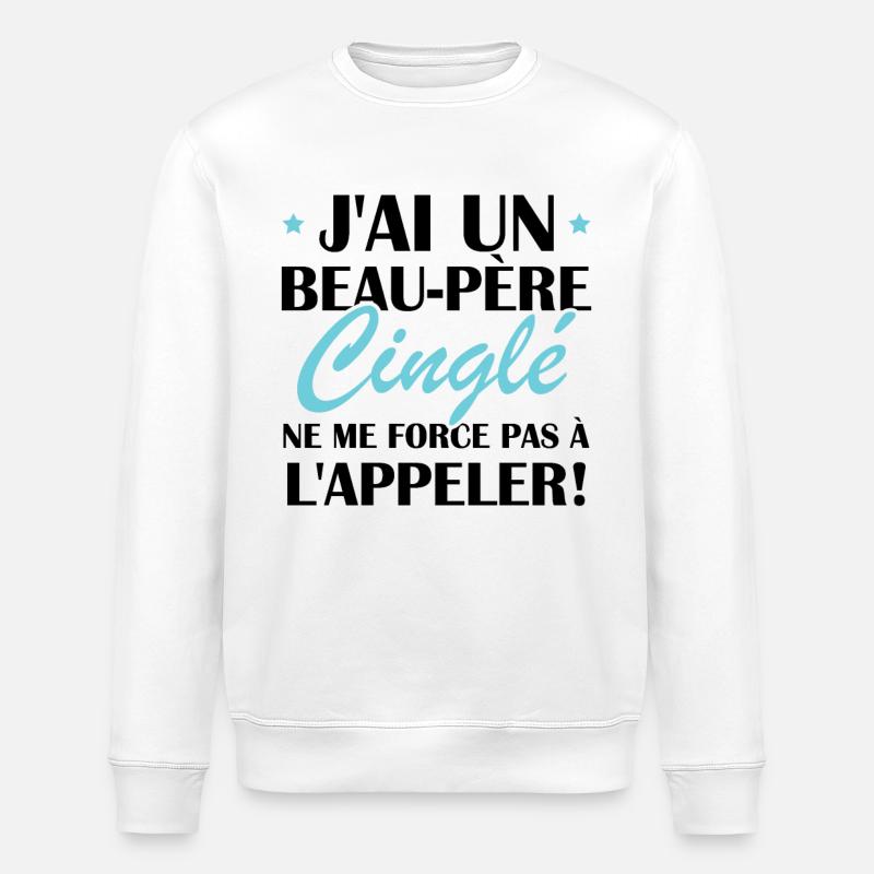 Beau-père cinglé - Sweat bio ROLLER Stanley/Stella Unisexe - blanc