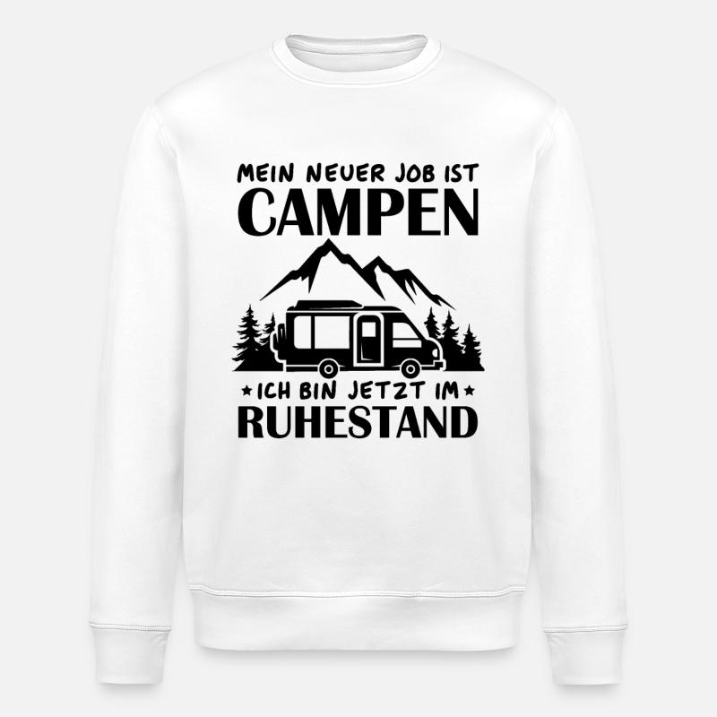 Renter Camping Geschenk - Stanley/Stella Unisex Bio-Sweatshirt ROLLER - Weiß