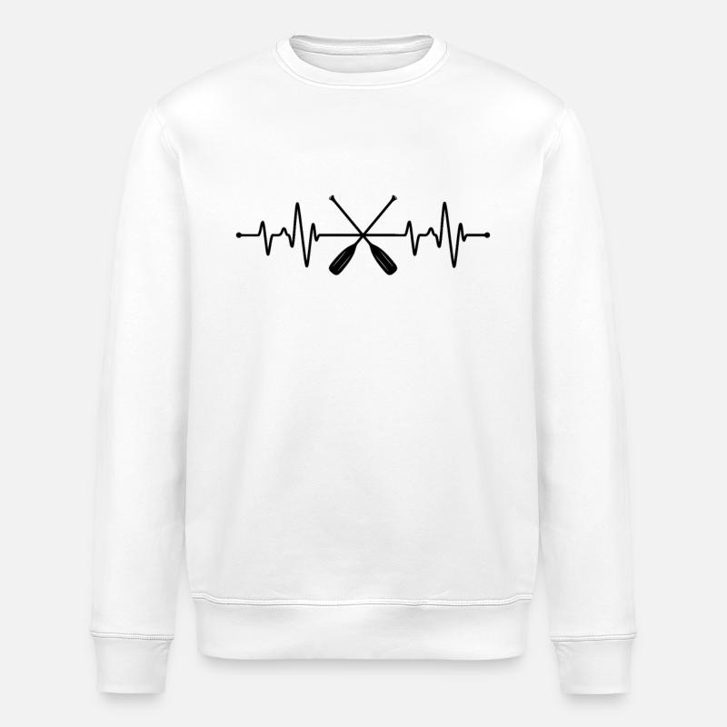 Battement de cœur du kayak - Sweat bio ROLLER Stanley/Stella Unisexe - blanc
