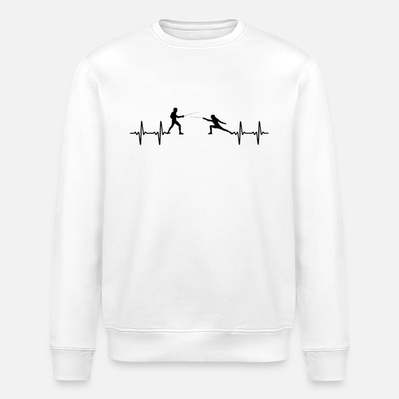 Herzschlag-Fechter - Stanley/Stella Unisex Bio-Sweatshirt ROLLER - Weiß