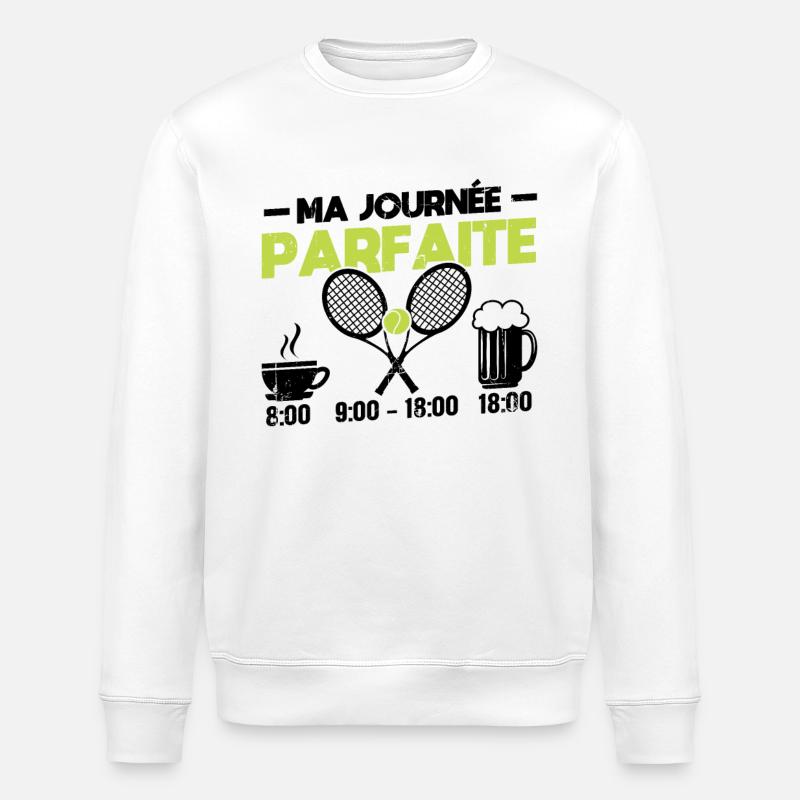 Ma Journée Parfaite Tennis - Sweat bio ROLLER Stanley/Stella Unisexe - blanc