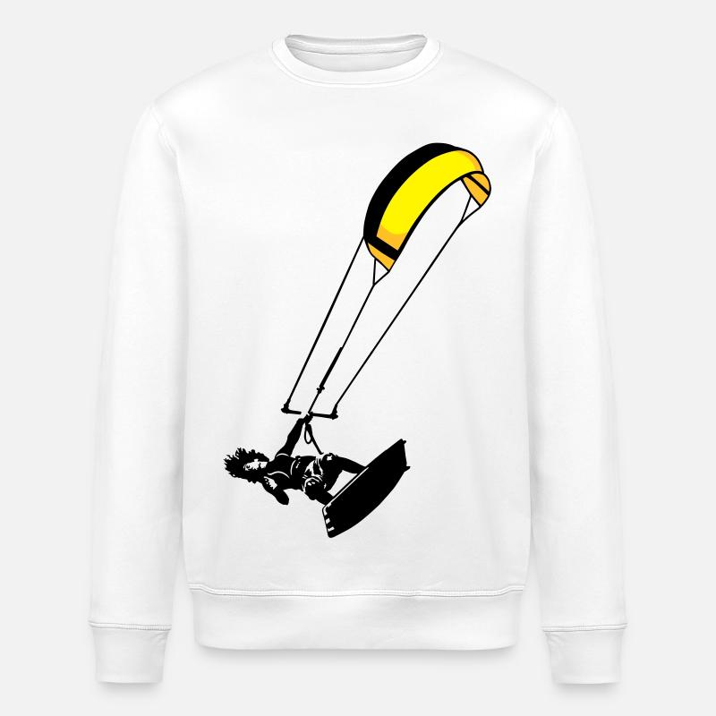 kite-surf - Stanley/Stella Unisex Bio-Sweatshirt ROLLER - Weiß