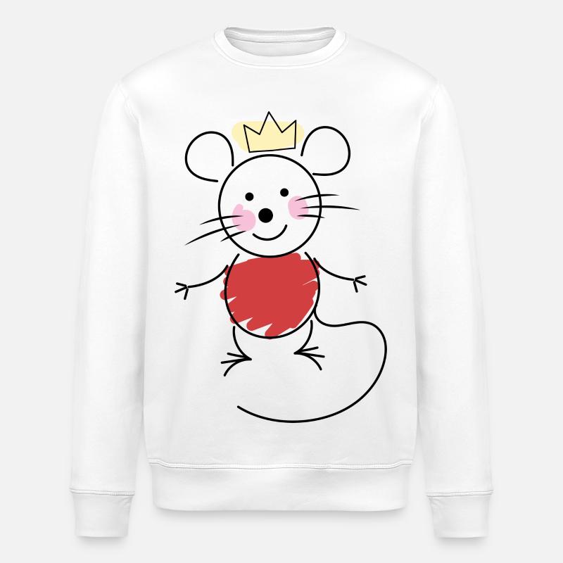 Maus - Stanley/Stella Unisex Bio-Sweatshirt ROLLER - Weiß