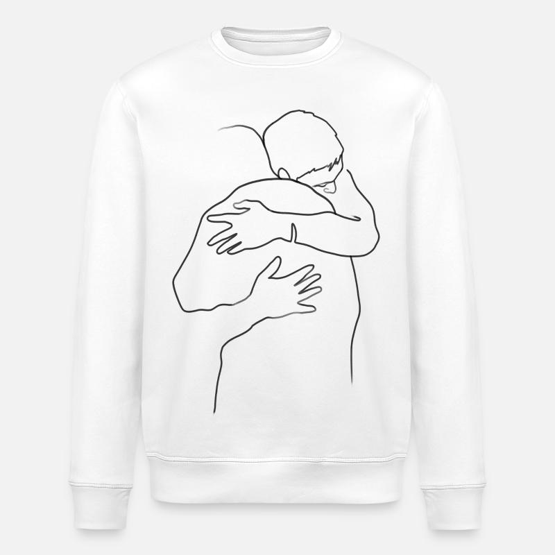 Umarmung, zwei Menschen - Stanley/Stella Unisex Bio-Sweatshirt ROLLER - Weiß