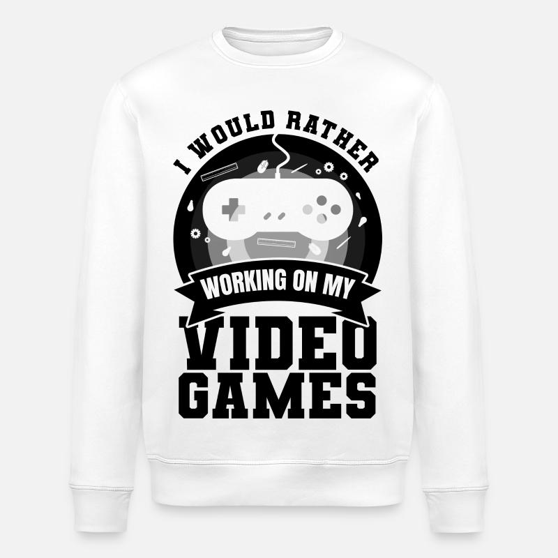 Game Dev - Stanley/Stella Unisex Bio-Sweatshirt ROLLER - Weiß