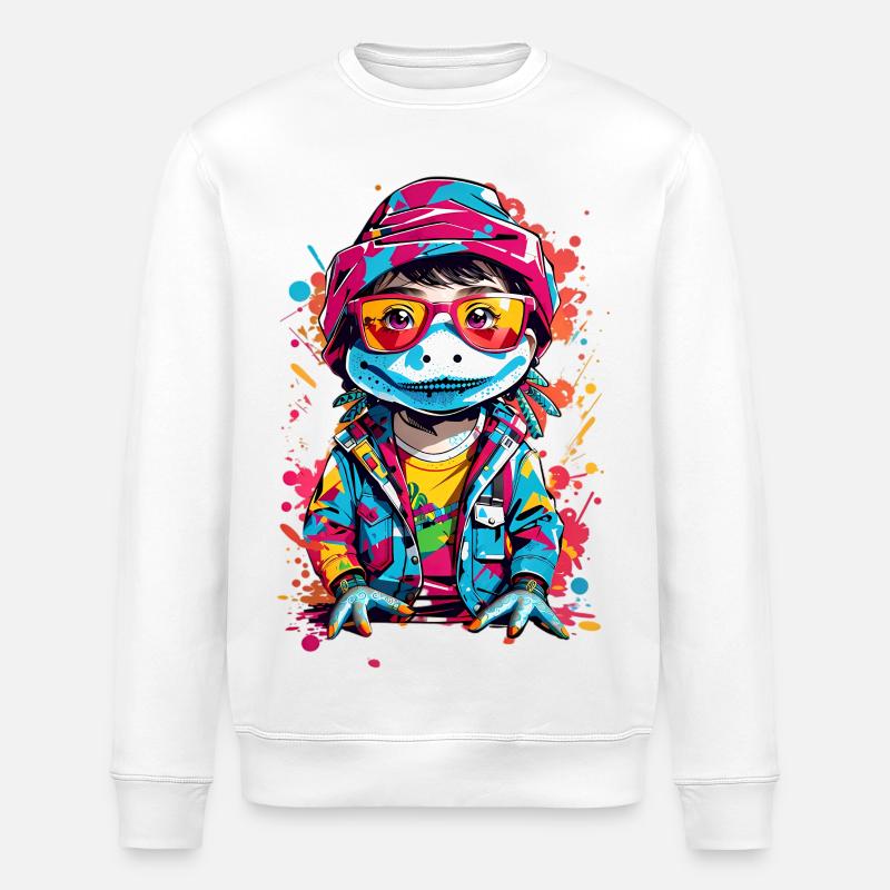 Crocodile cool - Sweat bio ROLLER Stanley/Stella Unisexe - blanc