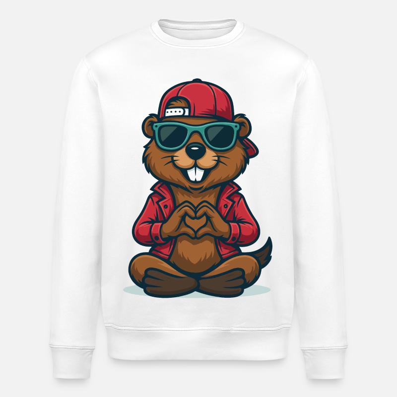 Cool Heart Castor - Sweat bio ROLLER Stanley/Stella Unisexe - blanc