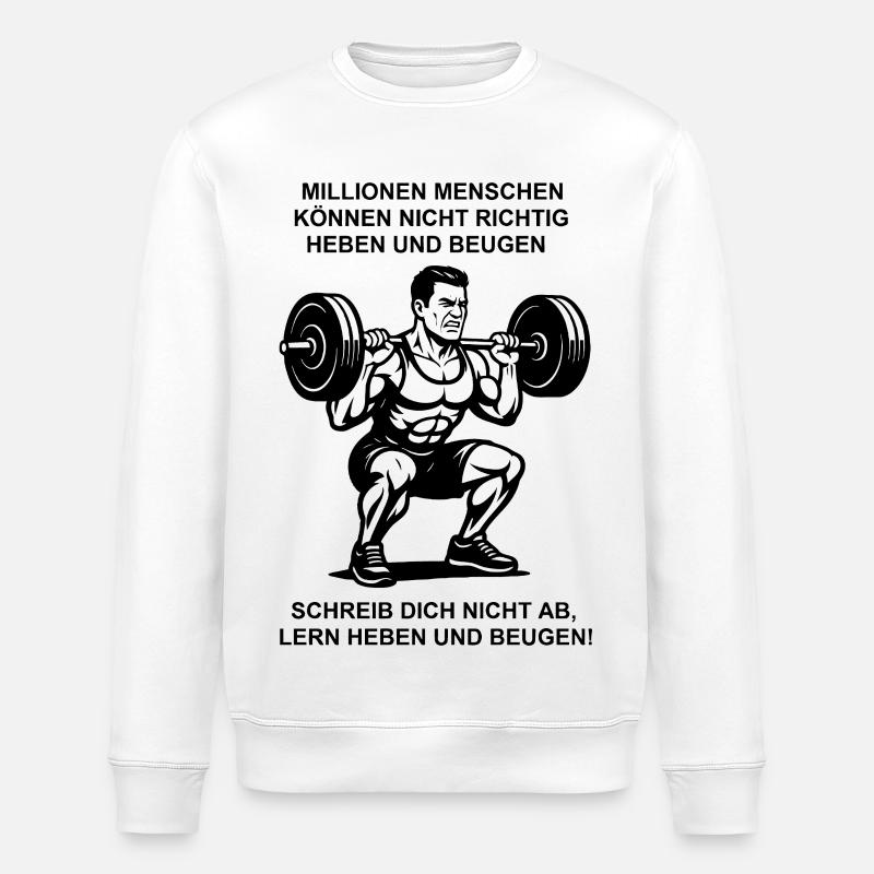 Powerlifting Motivation - Stanley/Stella Unisex Bio-Sweatshirt ROLLER - Weiß