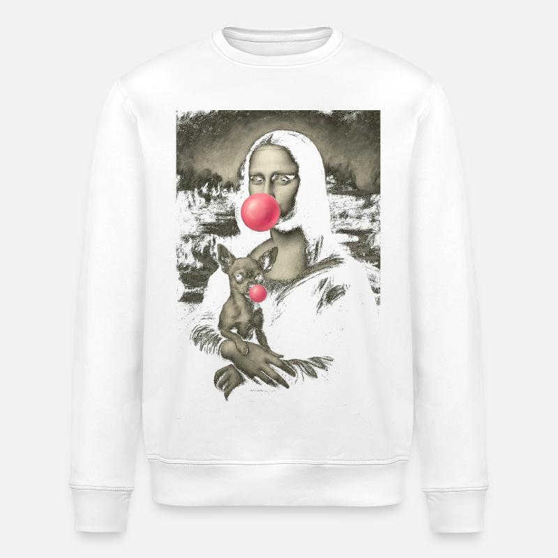 Mona Bubble Surreal Pop - Stanley/Stella ROLLER Unisex Organic Sweatshirt - white