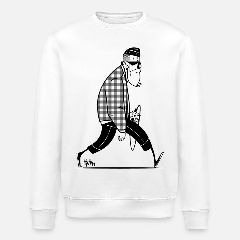 hipster - Sweat bio ROLLER Stanley/Stella Unisexe - blanc