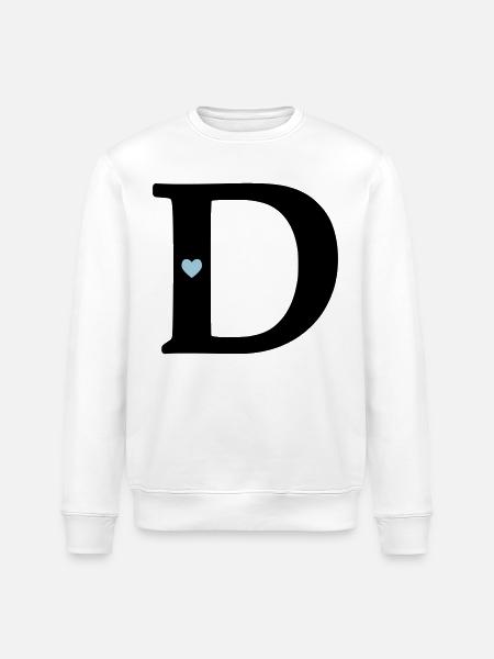 point d Initial letter - Stanley/Stella ROLLER Unisex Organic Sweatshirt - white
