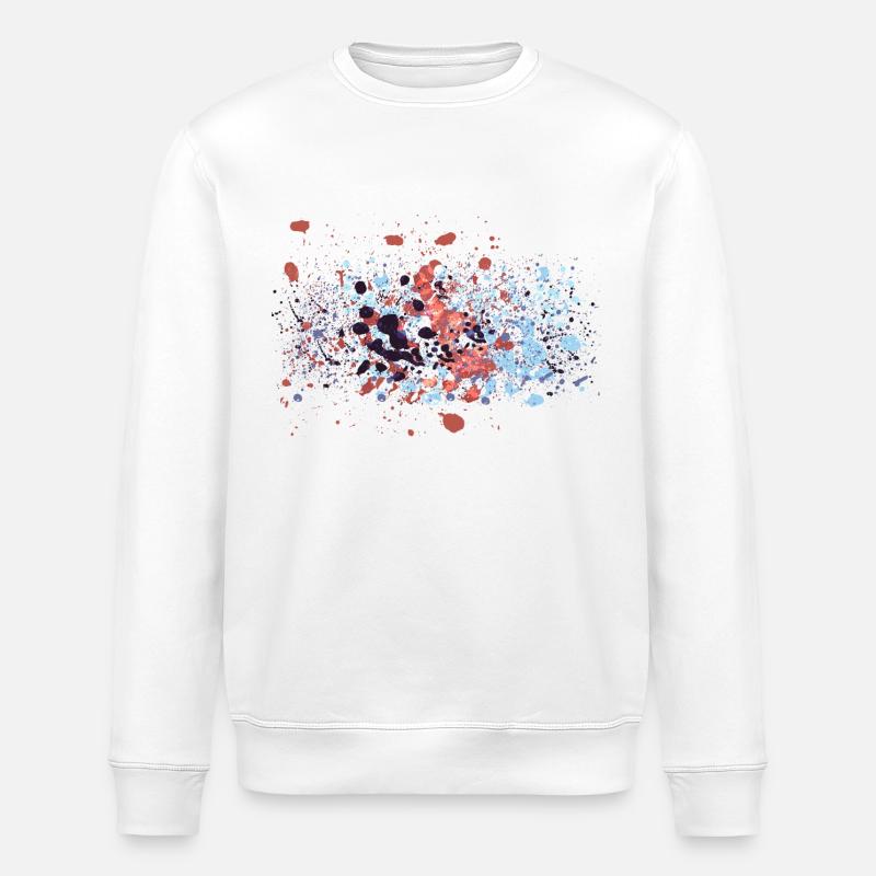 colour splash graffiti - Stanley/Stella ROLLER Unisex Organic Sweatshirt - white