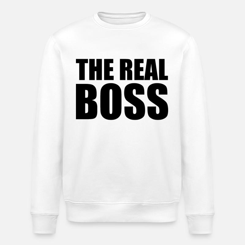The real boss - Stanley/Stella ROLLER Unisex Organic Sweatshirt - white