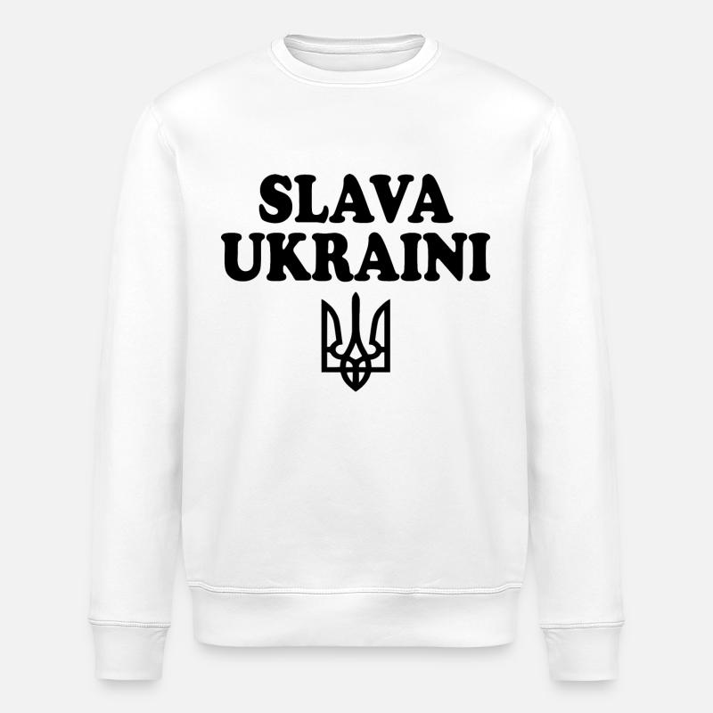 Slava ukraini - Stanley/Stella Unisex Bio-Sweatshirt ROLLER - Weiß
