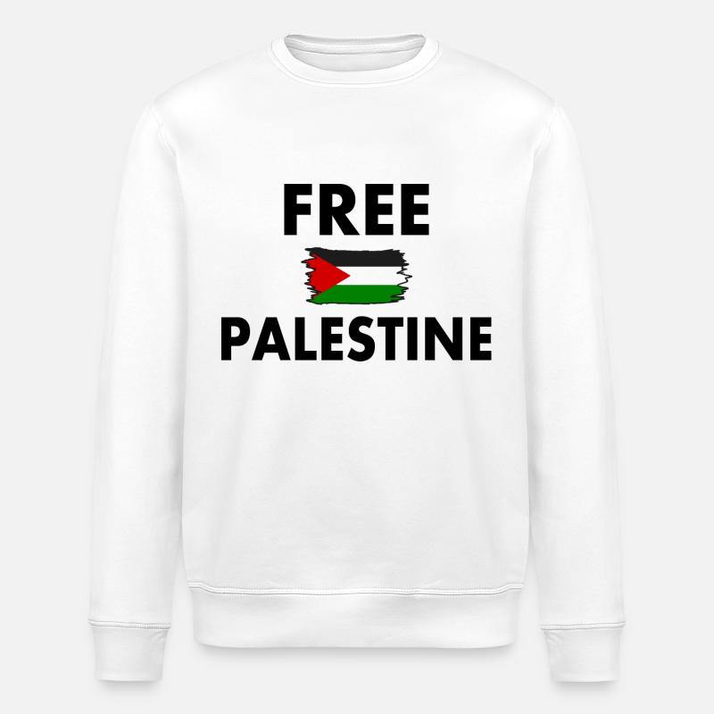 Free palestine - Stanley/Stella Unisex Bio-Sweatshirt ROLLER - Weiß