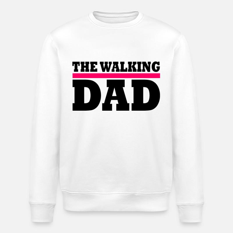 The walking dad - Stanley/Stella ROLLER Unisex Organic Sweatshirt - white