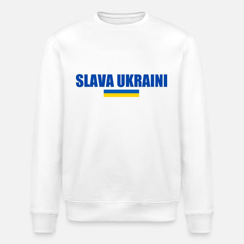 Slava ukraini - Stanley/Stella ROLLER Unisex Organic Sweatshirt - white