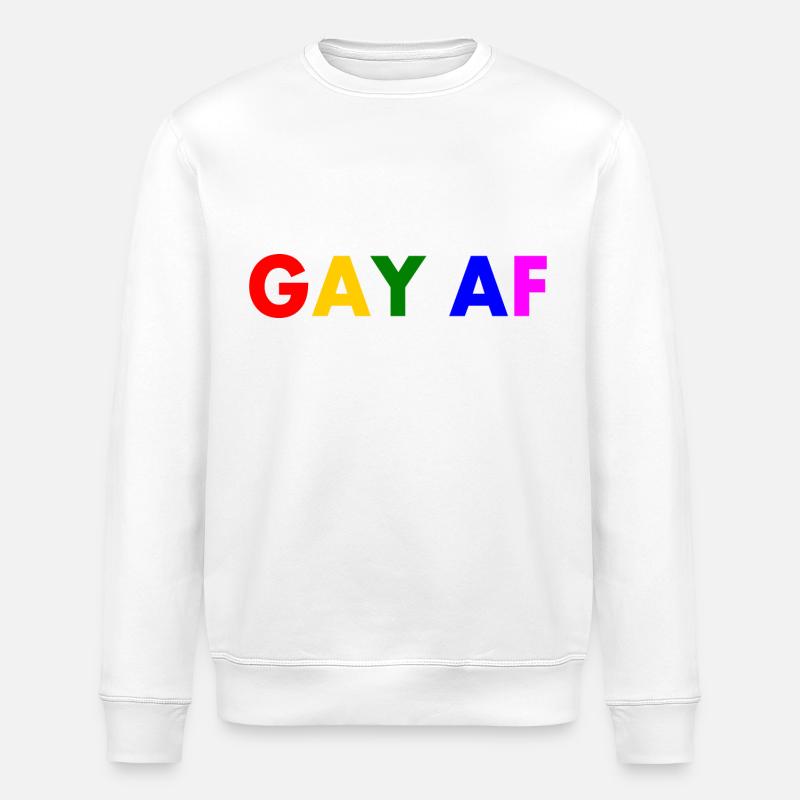 Gay af - Stanley/Stella Unisex Bio-Sweatshirt ROLLER - Weiß