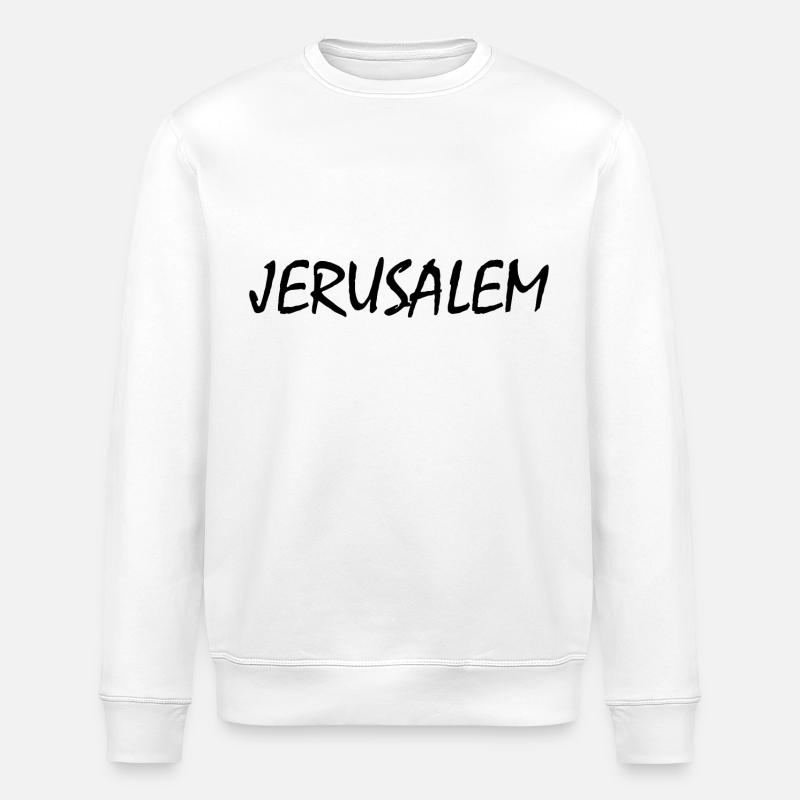 jerusalem - Stanley/Stella ROLLER Unisex Organic Sweatshirt - white