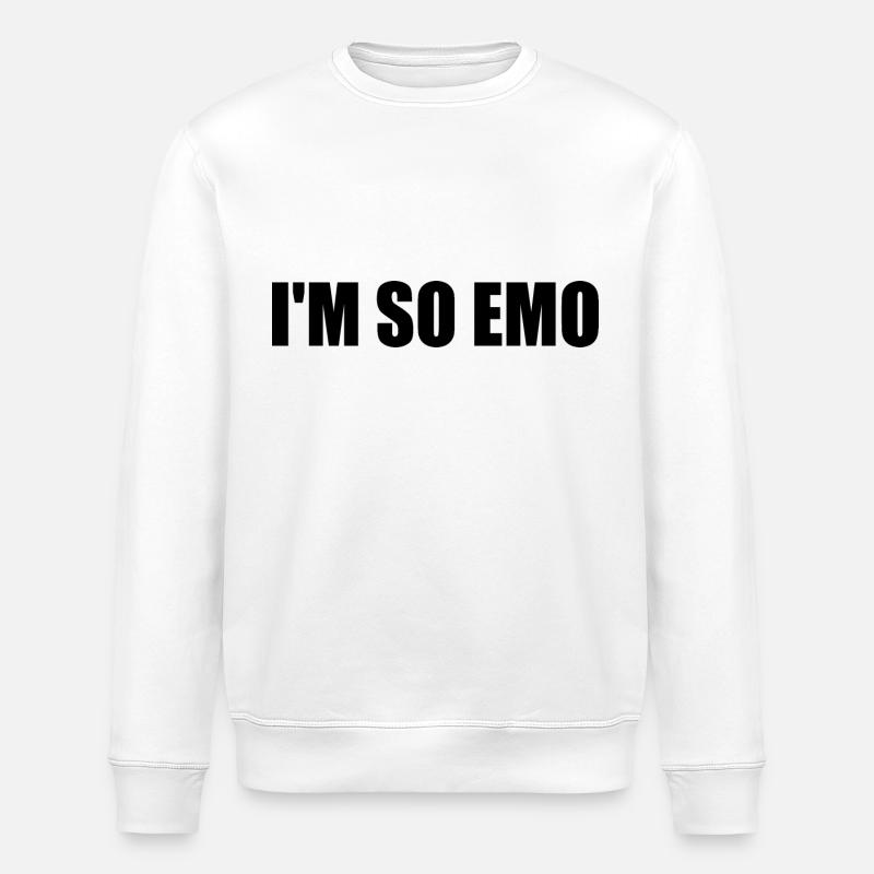 Im so emo - Stanley/Stella ROLLER Unisex Organic Sweatshirt - white
