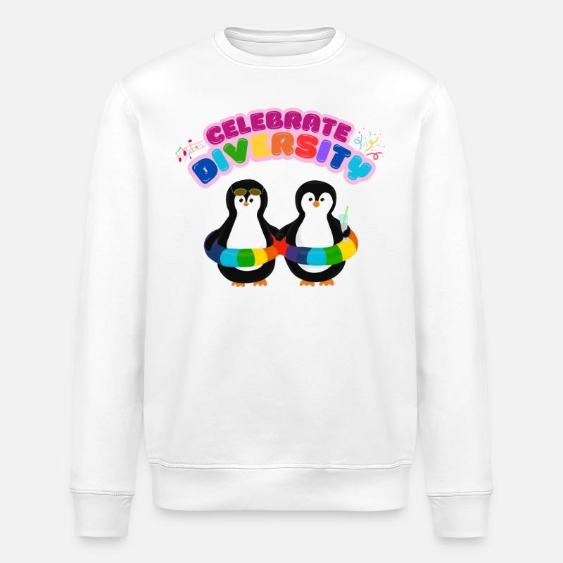 Célébrez la diversité - Sweat bio ROLLER Stanley/Stella Unisexe - blanc