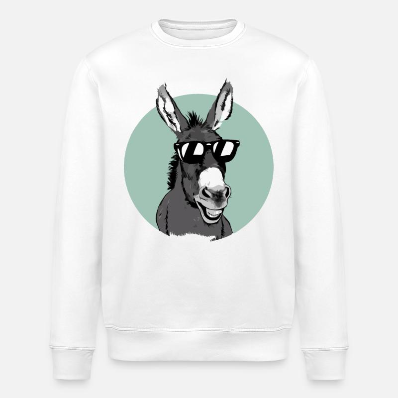 Âne âne mulet Muli - Sweat bio ROLLER Stanley/Stella Unisexe - blanc