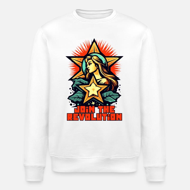 Werde Teil der Revolution - Stanley/Stella Unisex Bio-Sweatshirt ROLLER - Weiß