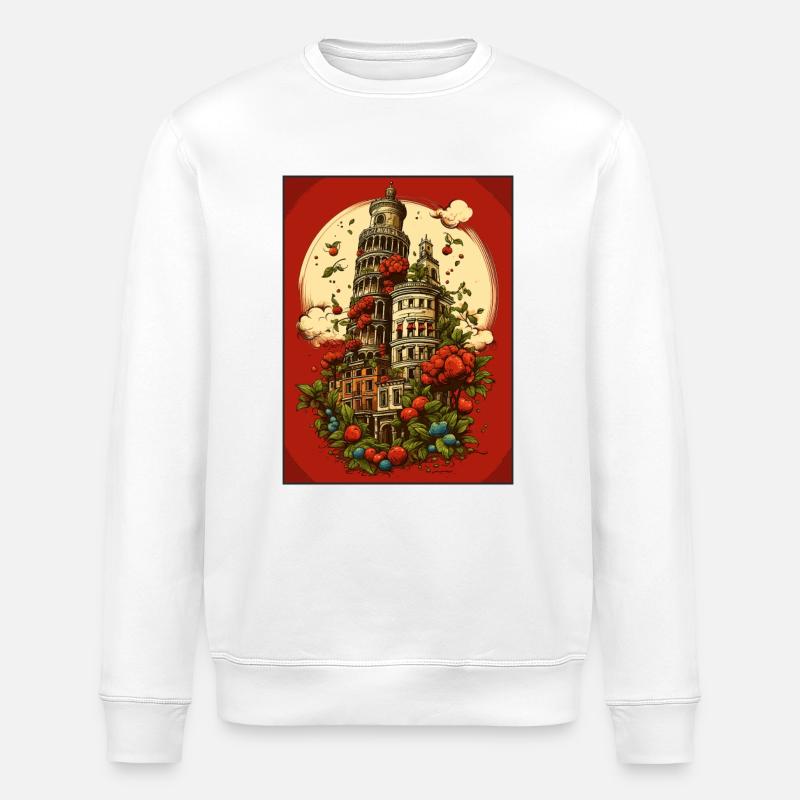 Roma, Pise, Naples, Italie - Sweat bio ROLLER Stanley/Stella Unisexe - blanc