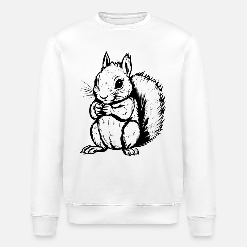 A squirrel - Stanley/Stella ROLLER Unisex Organic Sweatshirt - white