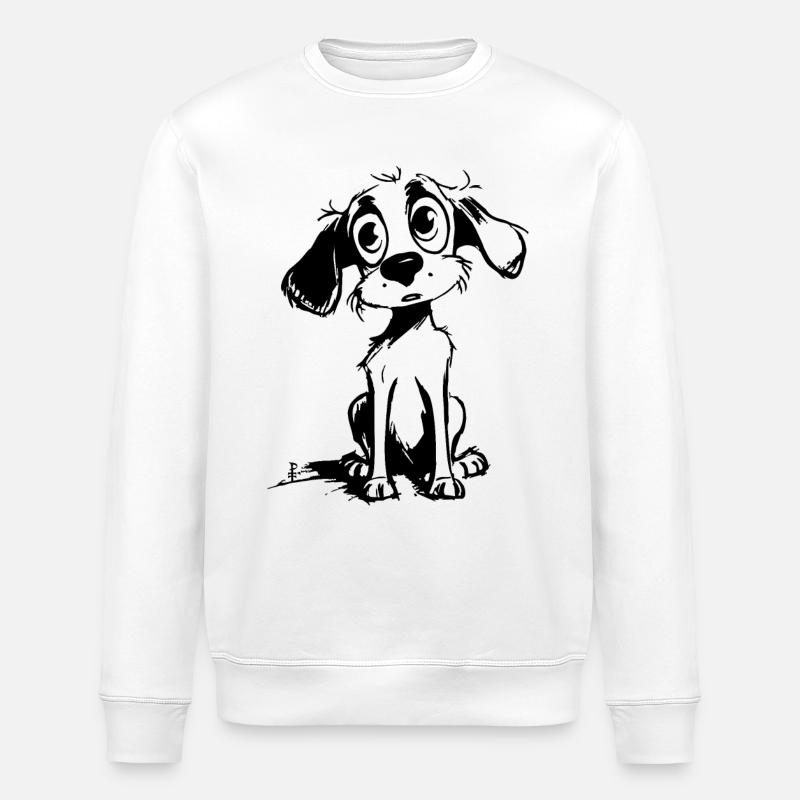 Mignon rêveur chien errant - Sweat bio ROLLER Stanley/Stella Unisexe - blanc