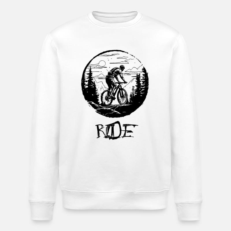 Sur la route en VTT - Sweat bio ROLLER Stanley/Stella Unisexe - blanc