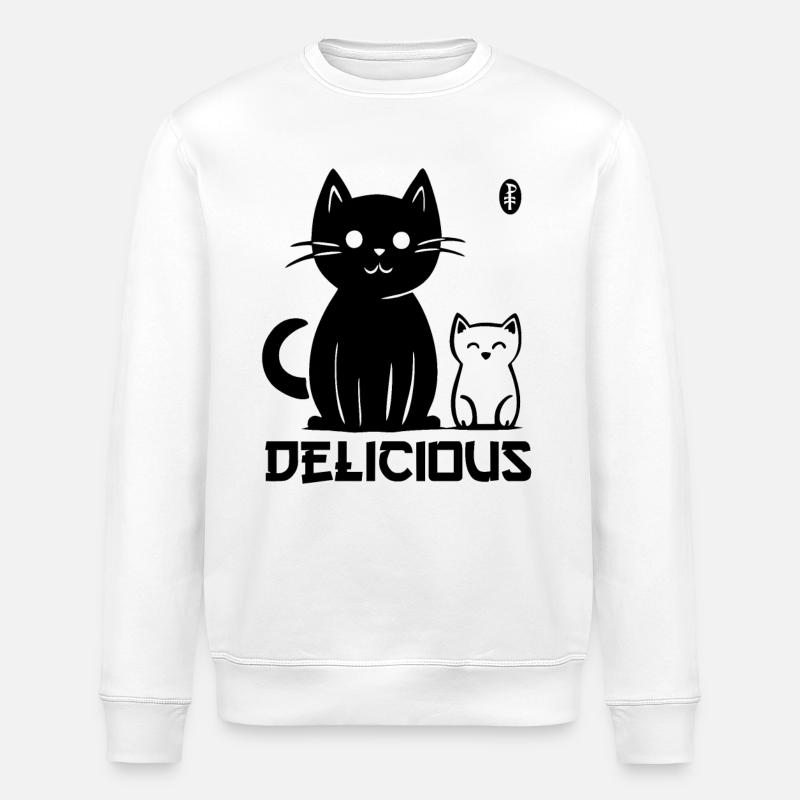 Leckere niedliche Katzen - Stanley/Stella Unisex Bio-Sweatshirt ROLLER - Weiß