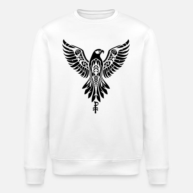 Emblem eines Raubvogels oder Adlers - Stanley/Stella Unisex Bio-Sweatshirt ROLLER - Weiß