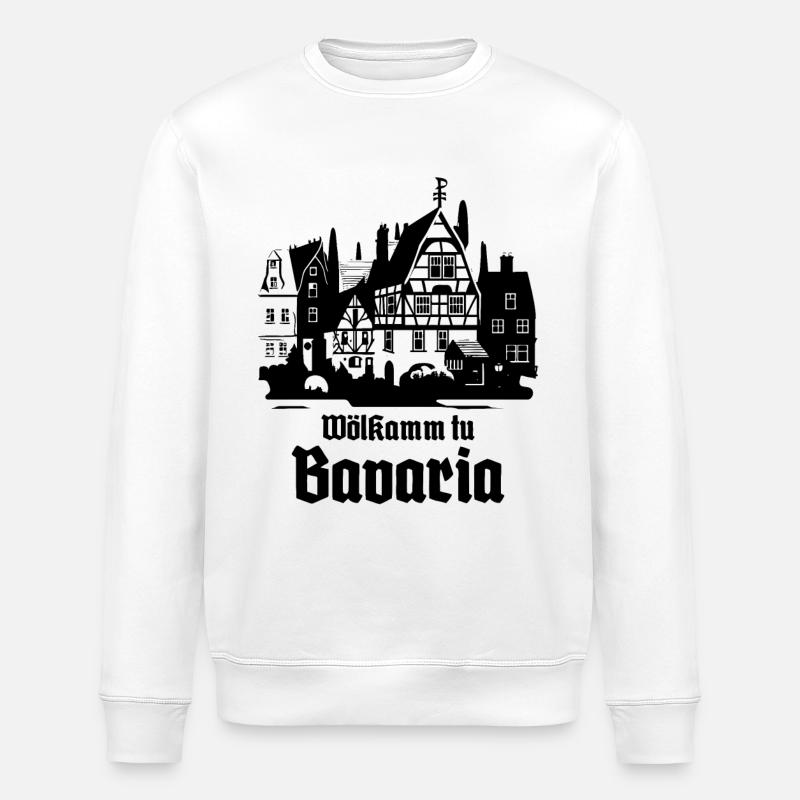 Willkommen in Bayern - Stanley/Stella Unisex Bio-Sweatshirt ROLLER - Weiß