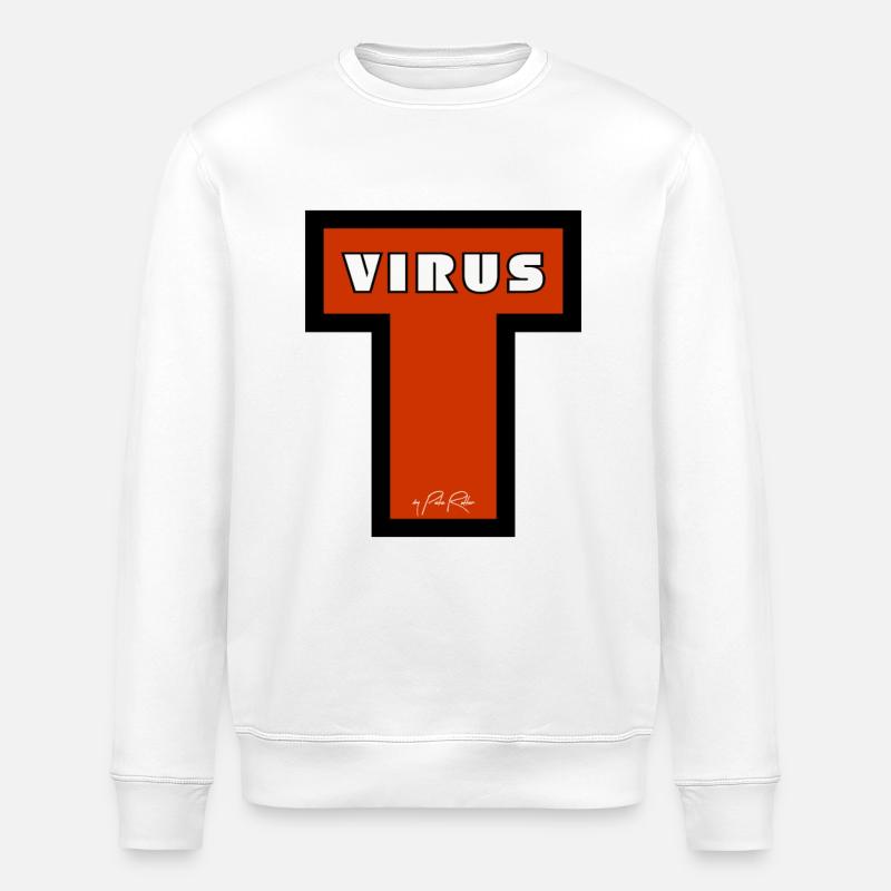 Virus T - Sweat bio ROLLER Stanley/Stella Unisexe - blanc
