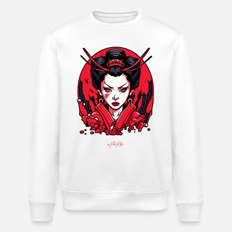Anime Geisha - Stanley/Stella Unisex Bio-Sweatshirt ROLLER - Weiß