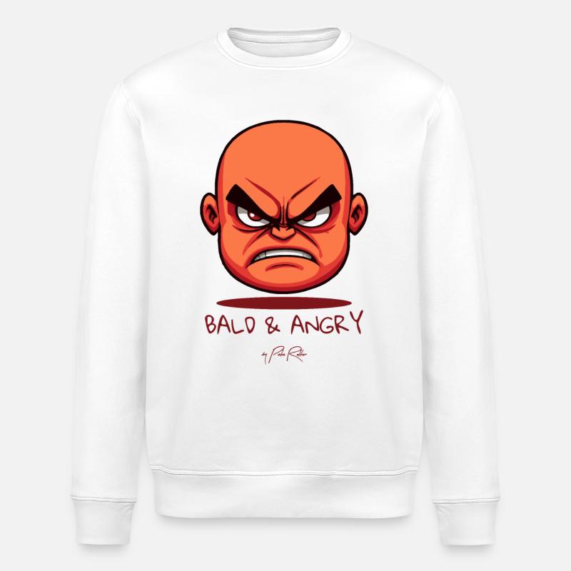 Glatze und Wütend - Stanley/Stella Unisex Bio-Sweatshirt ROLLER - Weiß
