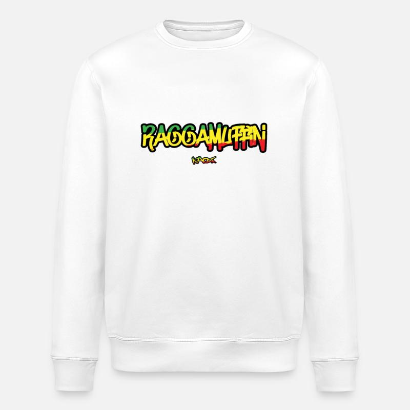 Raggamuffin Reggae - Stanley/Stella Unisex Bio-Sweatshirt ROLLER - Weiß