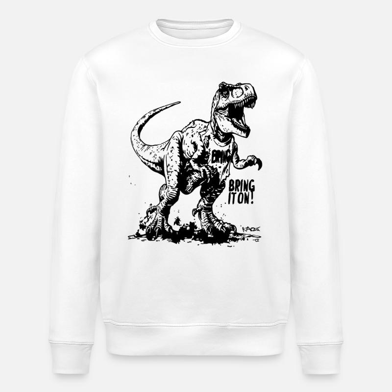Dino Dinosaur T-Rex : Attachez-le ! - Sweat bio ROLLER Stanley/Stella Unisexe - blanc