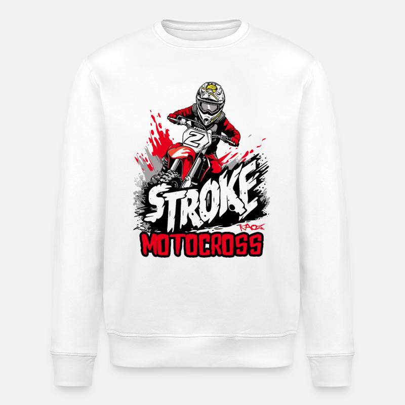 Motocross 2 temps - Sweat bio ROLLER Stanley/Stella Unisexe - blanc