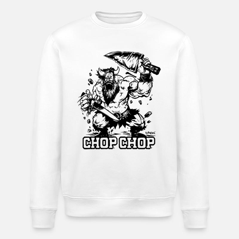 Chop Chop Barbarian Viking - Stanley/Stella Unisex Bio-Sweatshirt ROLLER - Weiß