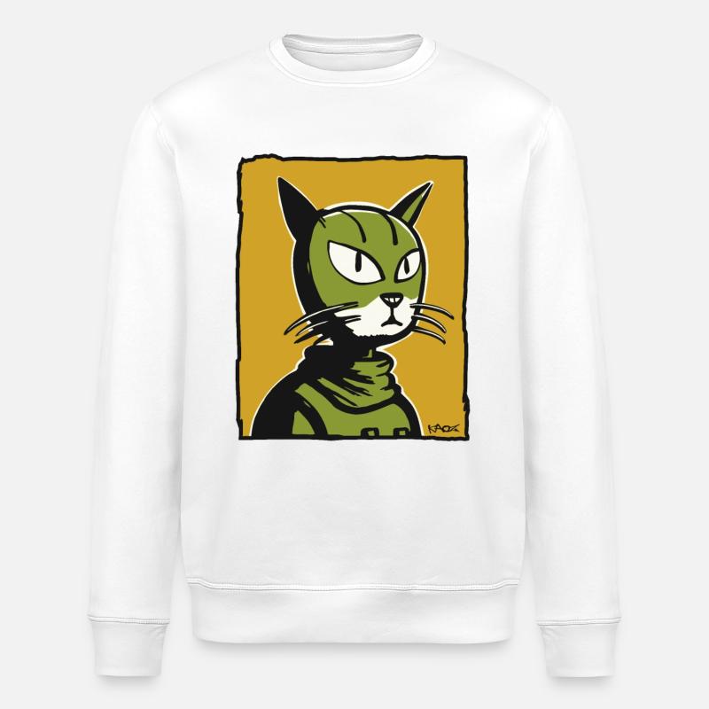 Un chat unique pour vous - Sweat bio ROLLER Stanley/Stella Unisexe - blanc